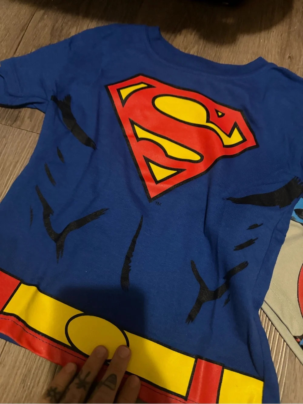 Superhero Boys Blue Superman Costume tees